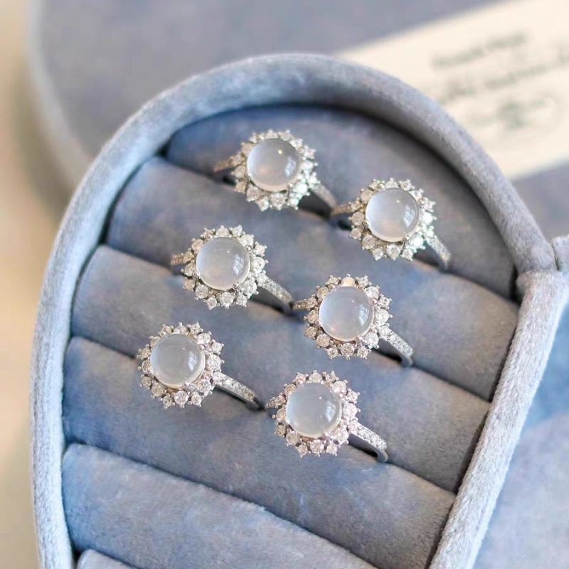 Gold 6138 - 2026 New Moonstone Egg Face Ring